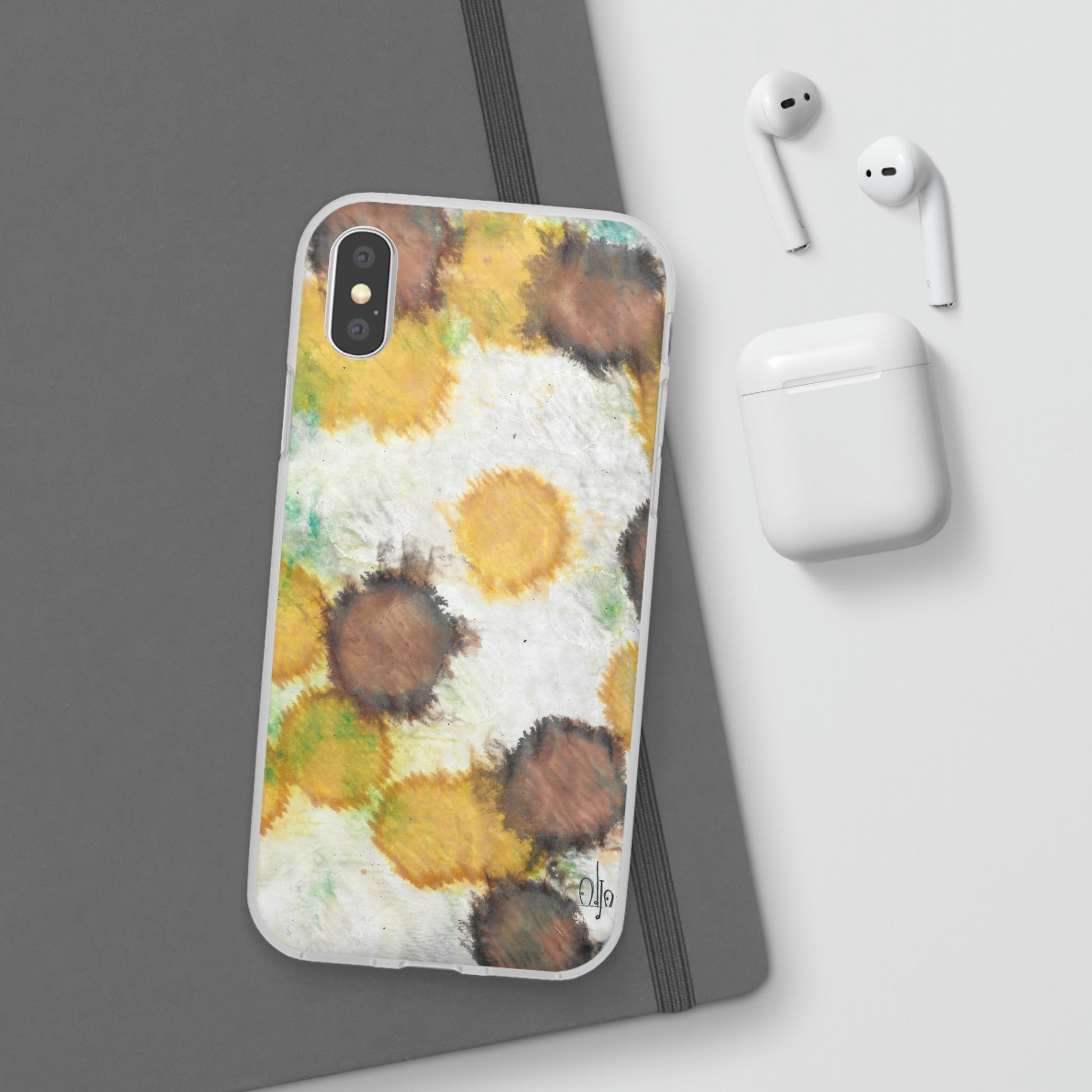 iPhone and Samsung Galaxy Flexi Phone Case Orange Cells - Alja Design