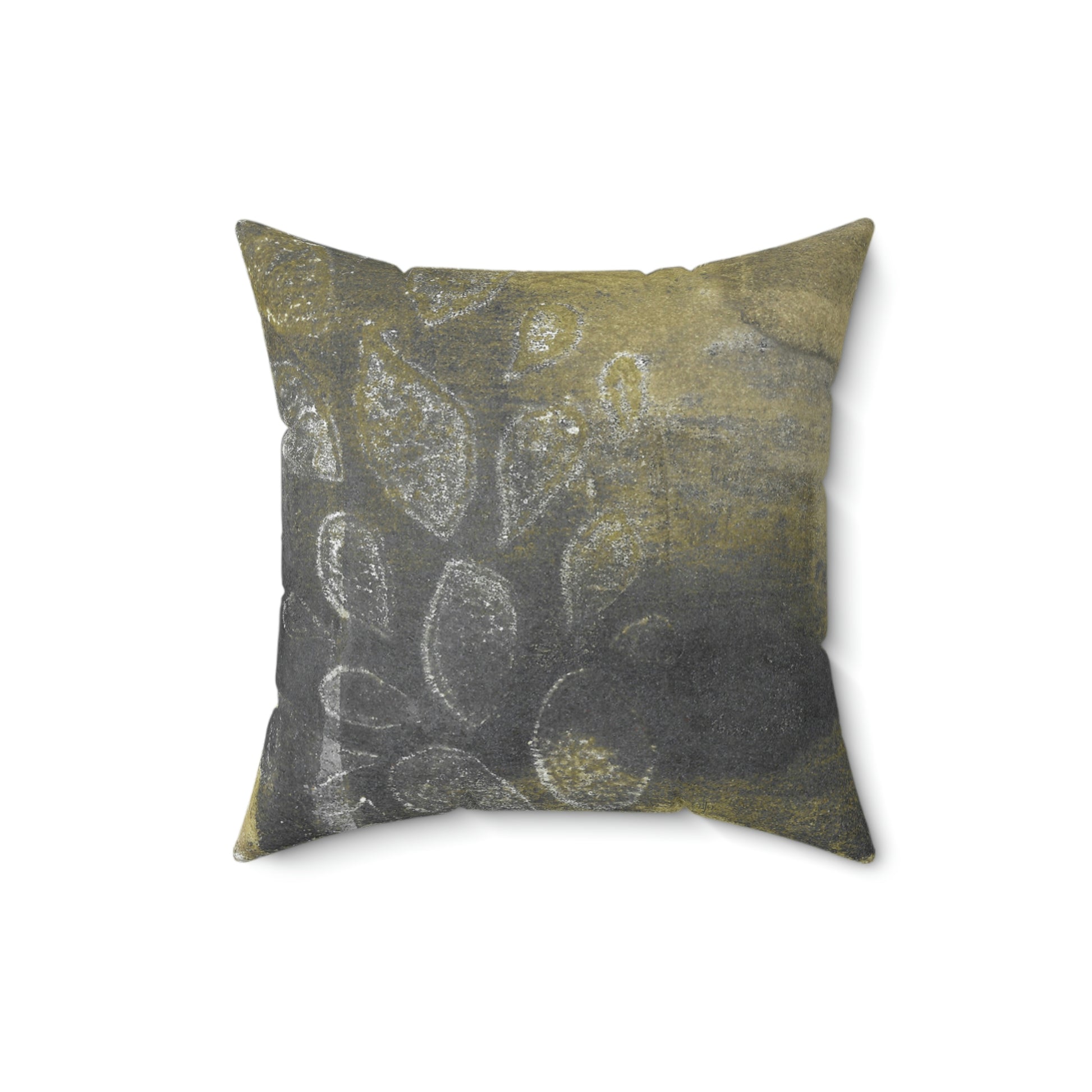 Dark Fossils Square Pillow - Alja Design