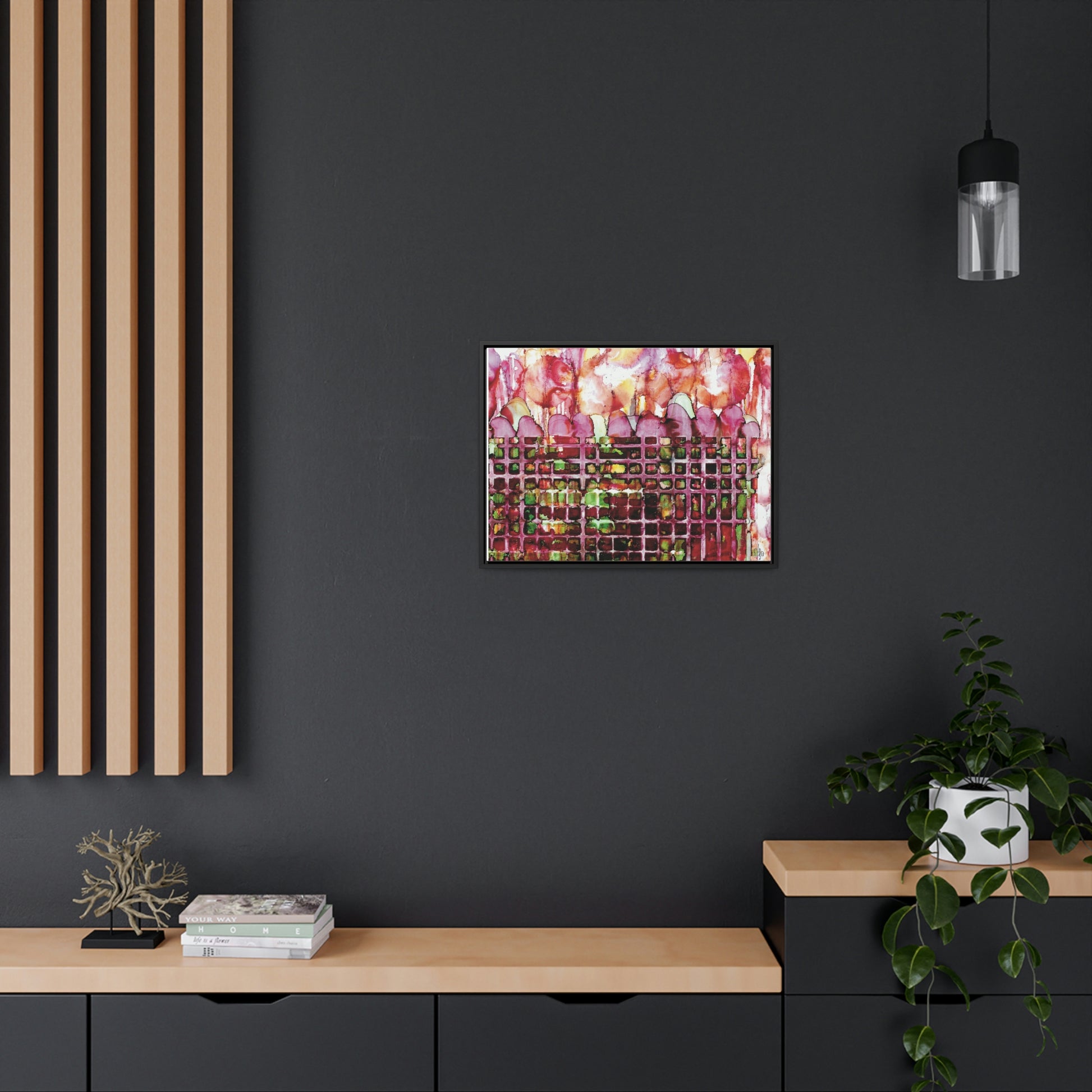 Off the Grid 14 Framed Canvas Print - Alja Design