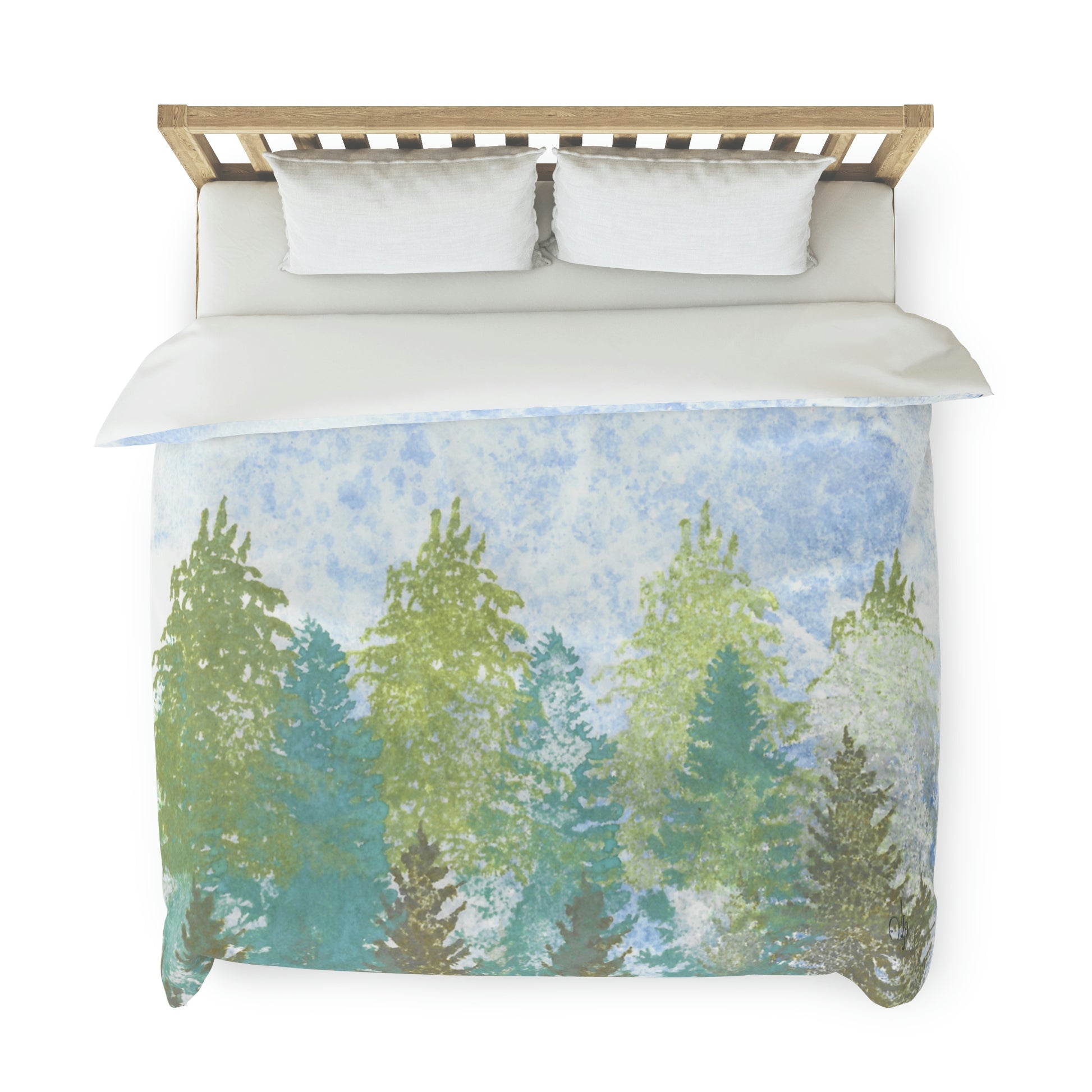 Evergreen Forest Duvet Cover - Alja Design