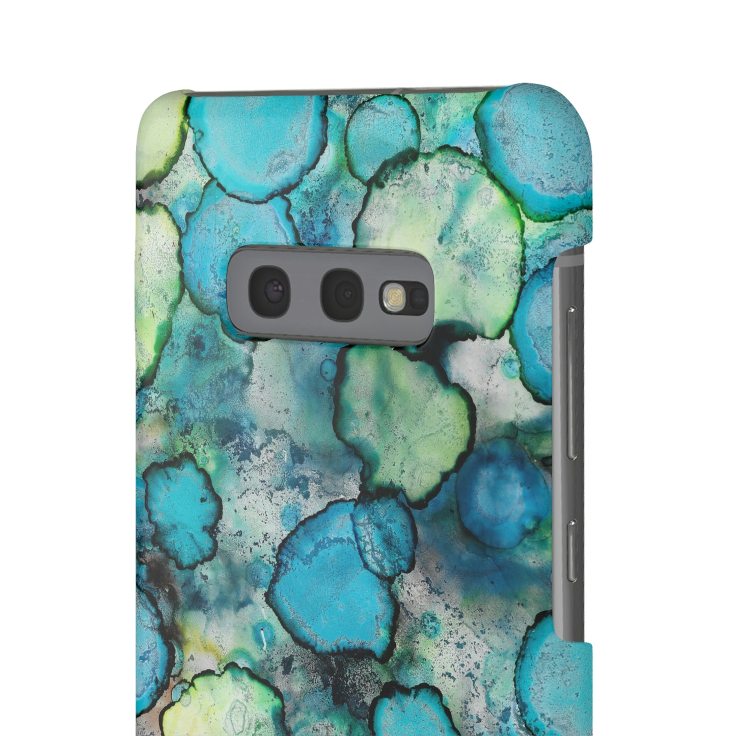 iPhone Samsung Galaxy Pixel5G Snap Case Phone Case Blue Bubbles