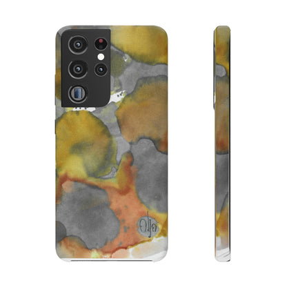 iPhone Samsung Galaxy Pixel5G Snap Case Phone Case Yellow Volcano