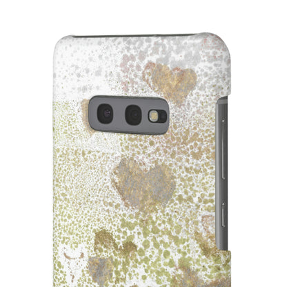 iPhone Samsung Galaxy Pixel5G Snap Case Phone Case Green Hearts