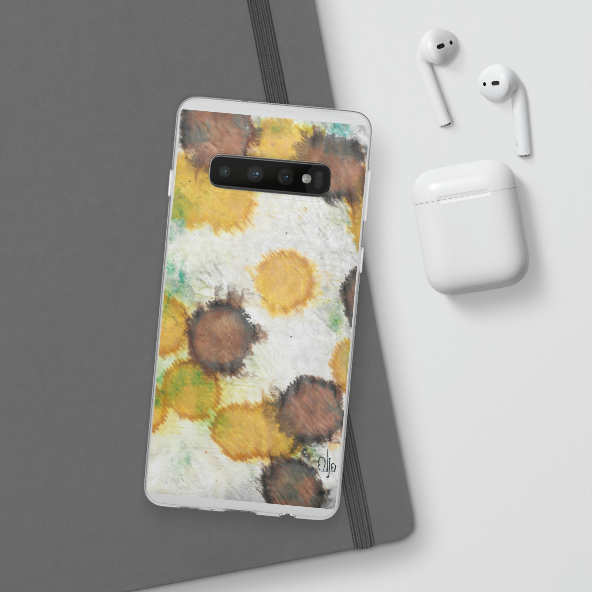 iPhone and Samsung Galaxy Flexi Phone Case Orange Cells - Alja Design