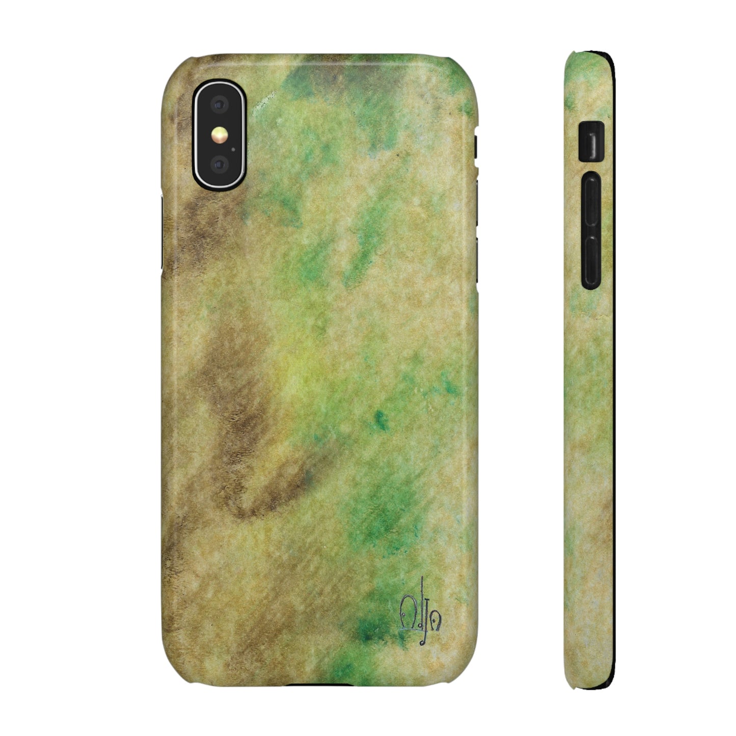 iPhone Samsung Galaxy Pixel5G Snap Case Phone Case Green Marble