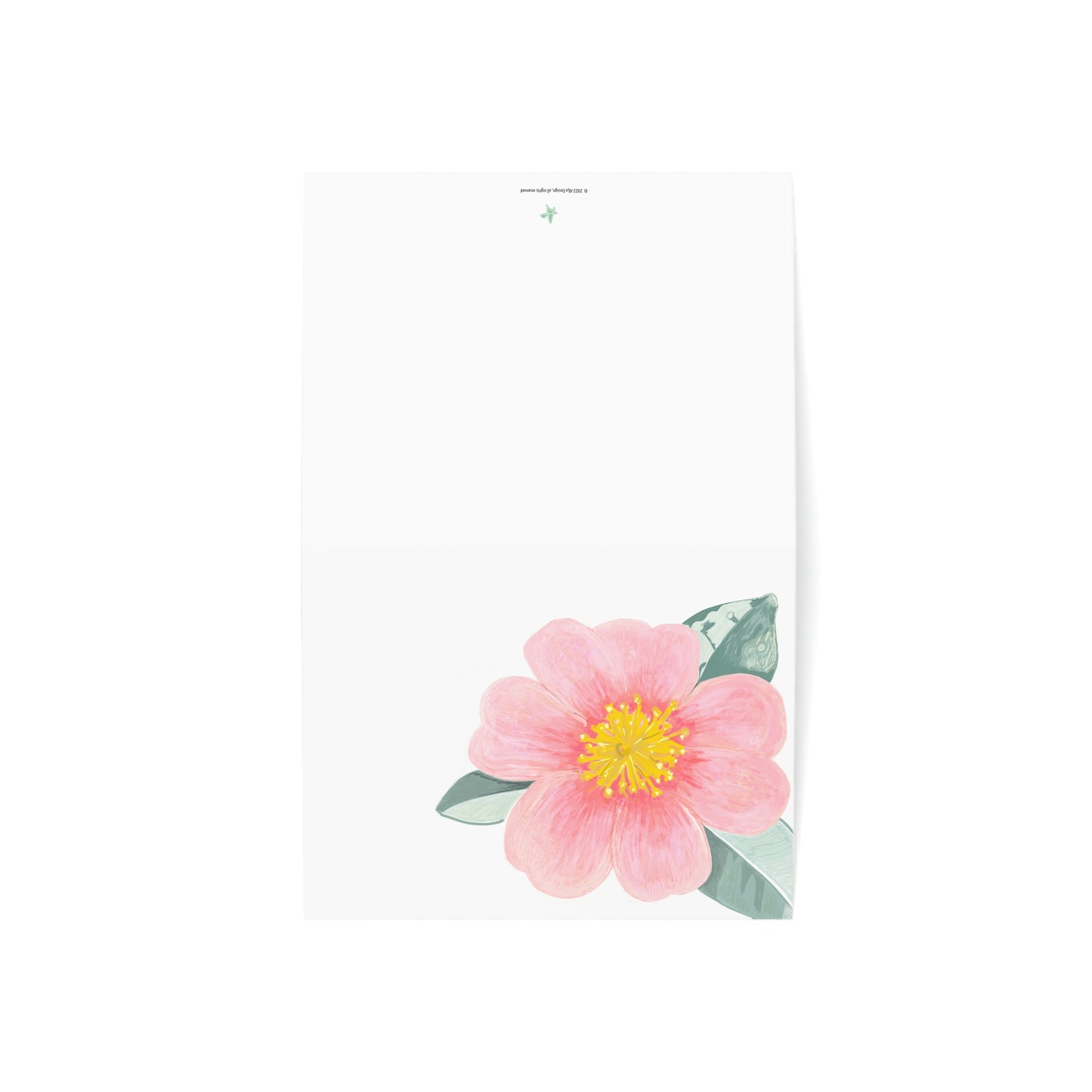 Camellia Folded Greeting Card