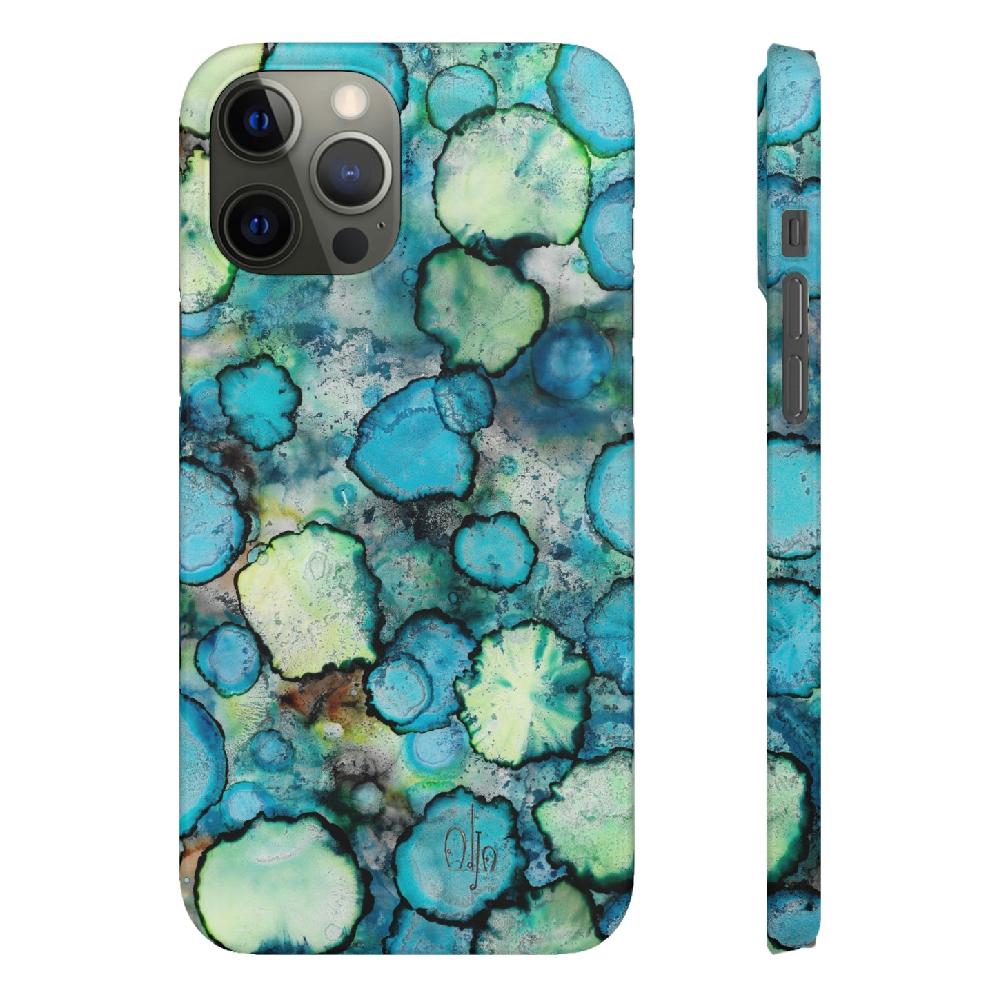 iPhone Samsung Galaxy Pixel5G Snap Case Phone Case Blue Bubbles