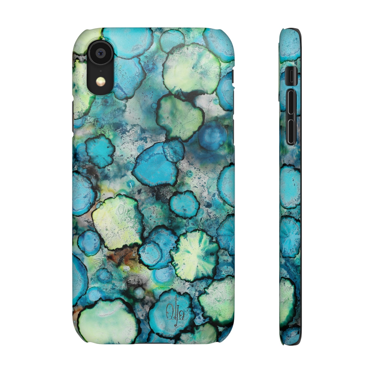 iPhone Samsung Galaxy Pixel5G Snap Case Phone Case Blue Bubbles