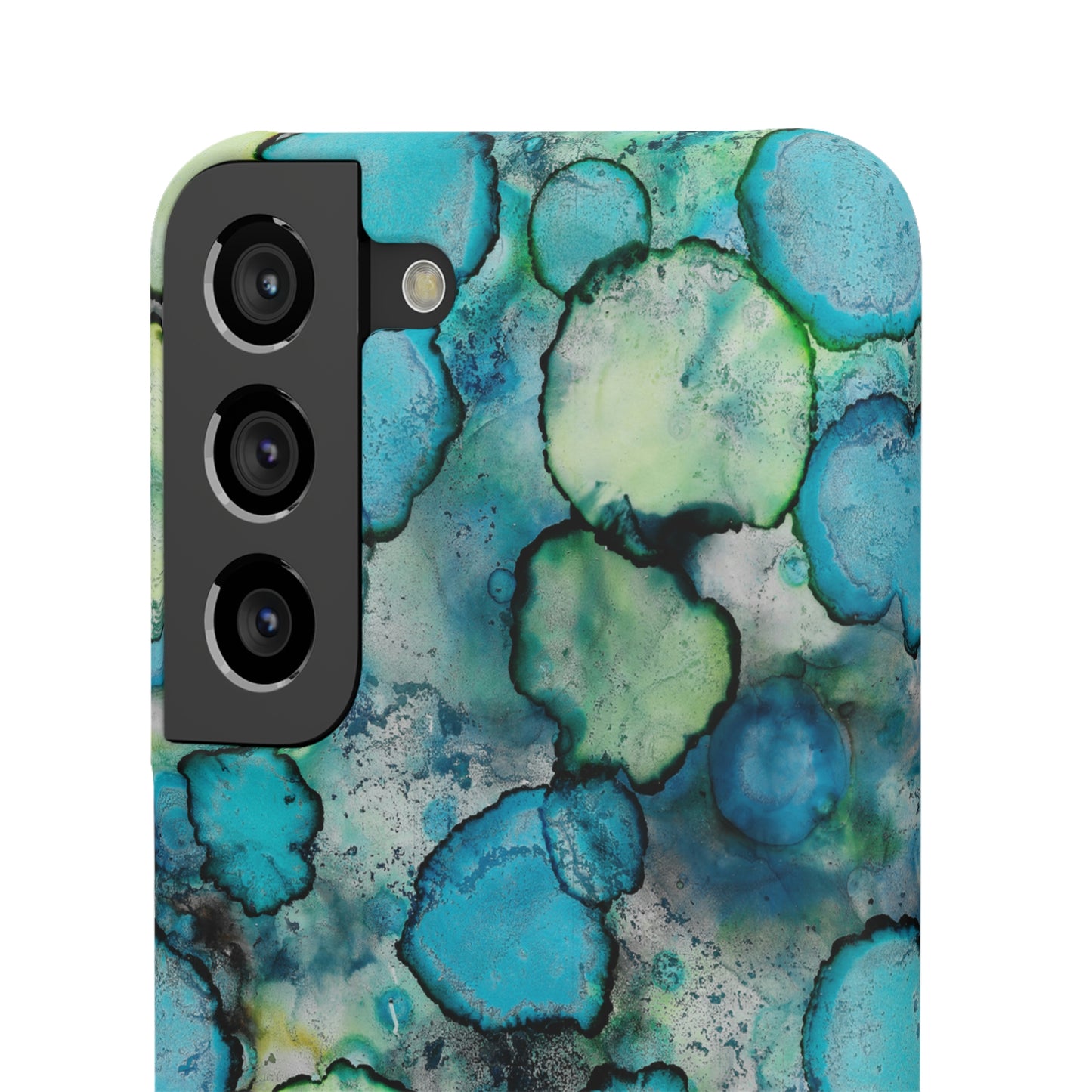 iPhone Samsung Galaxy Pixel5G Snap Case Phone Case Blue Bubbles