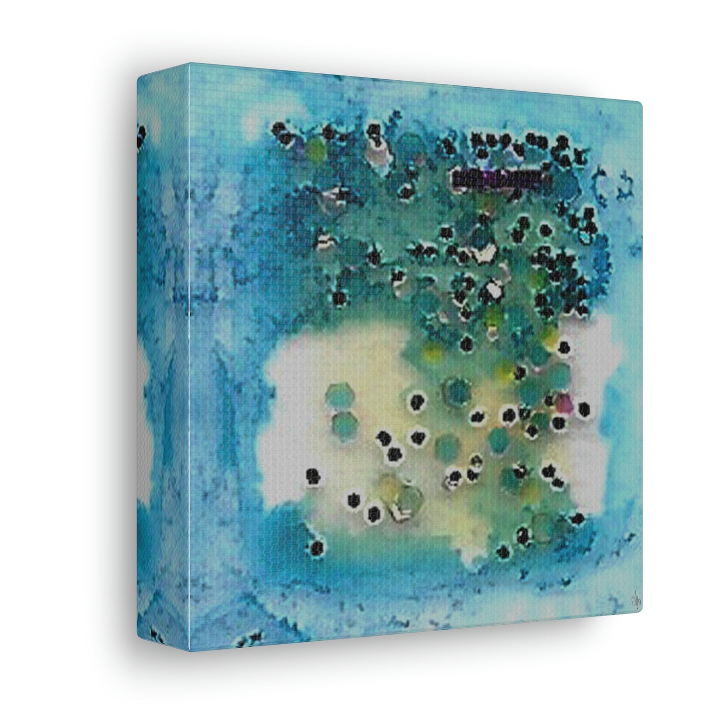 Fractal Blue 2 Canvas Print - Alja Design