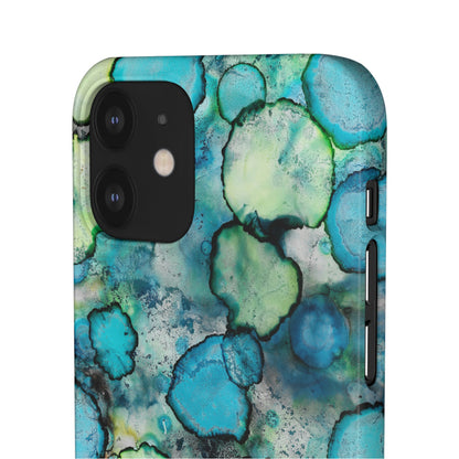 iPhone Samsung Galaxy Pixel5G Snap Case Phone Case Blue Bubbles