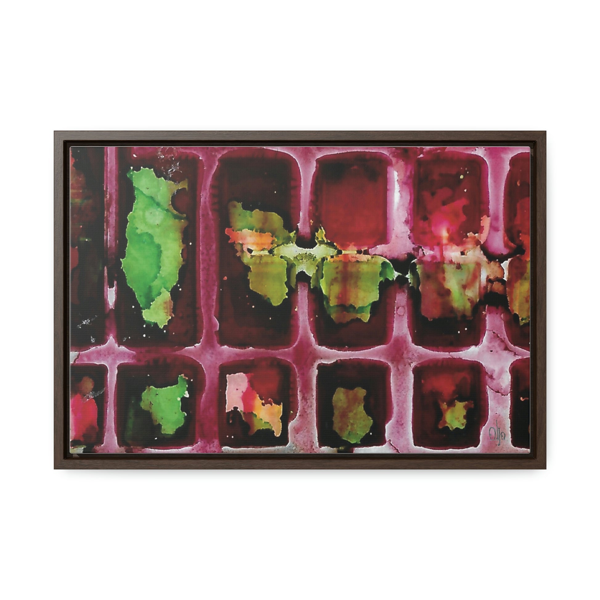 Off the Grid 3 Framed Canvas Print - Alja Design