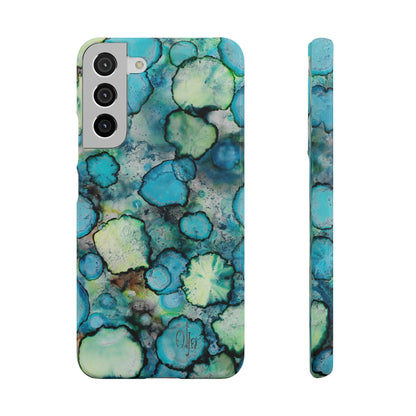 iPhone Samsung Galaxy Pixel5G Snap Case Phone Case Blue Bubbles