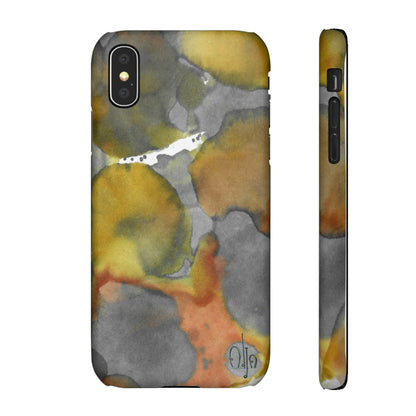 iPhone Samsung Galaxy Pixel5G Snap Case Phone Case Yellow Volcano