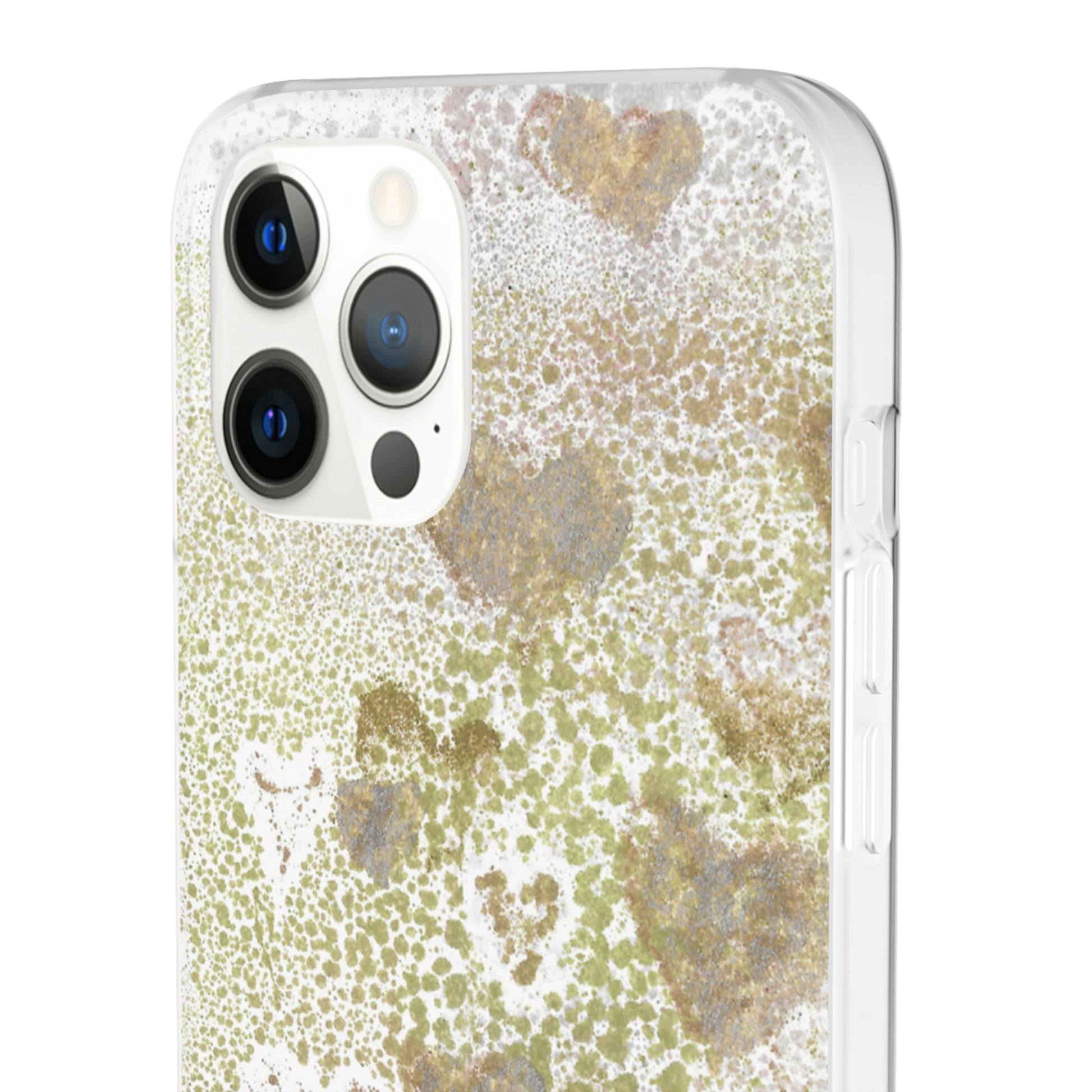 iPhone and Samsung Galaxy Flexi Phone Case Green Hearts - Alja Design