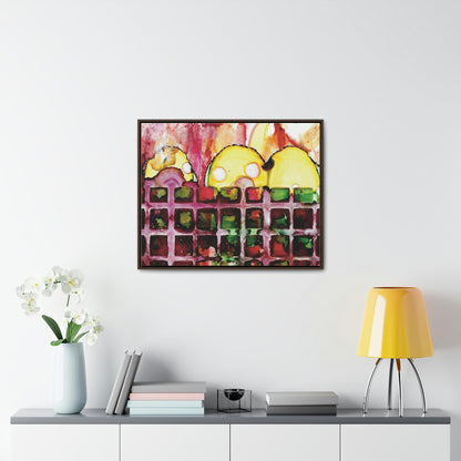 Off the Grid 4 Framed Canvas Print - Alja Design