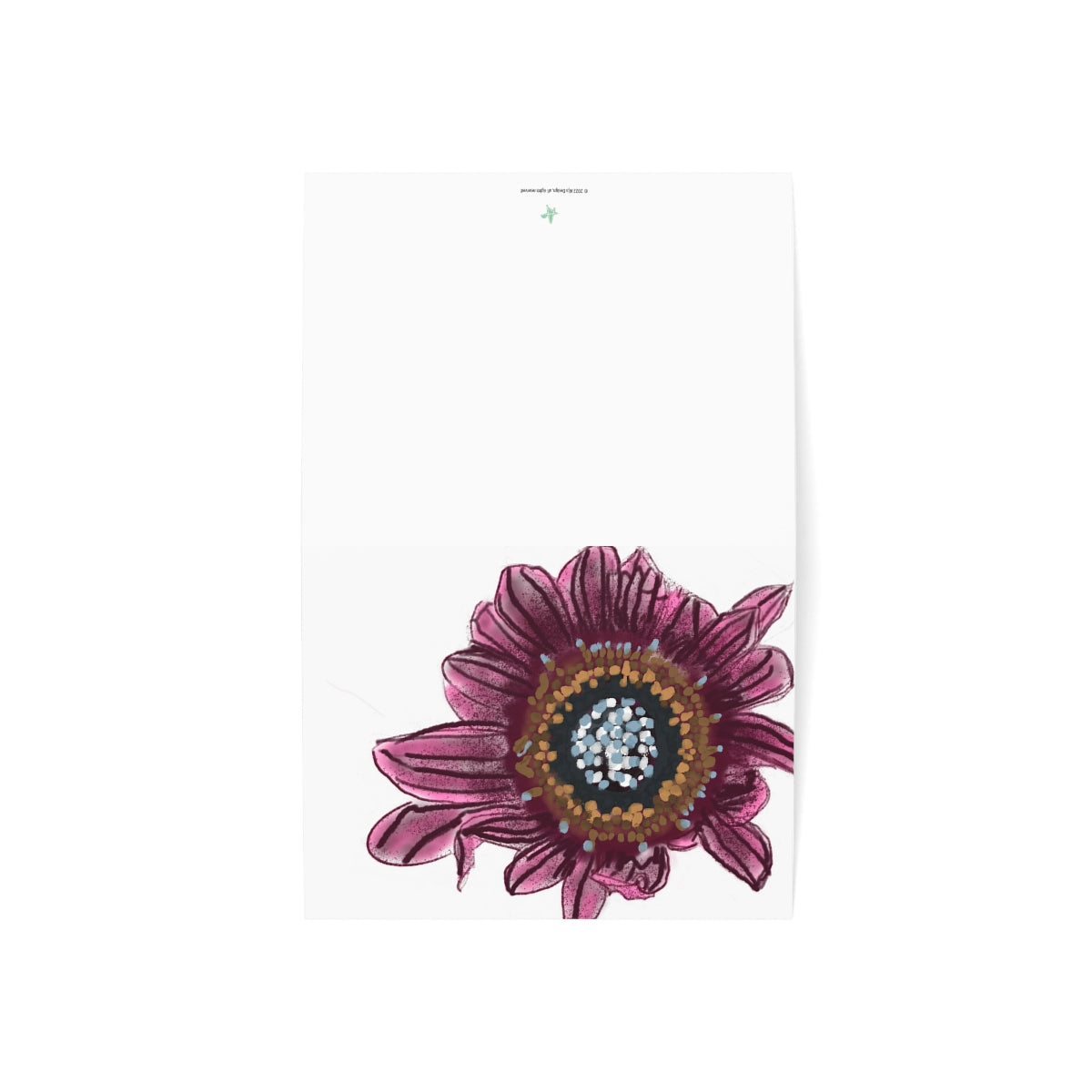 Dead Daisy Folded Greeting Card