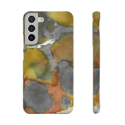 iPhone Samsung Galaxy Pixel5G Snap Case Phone Case Yellow Volcano