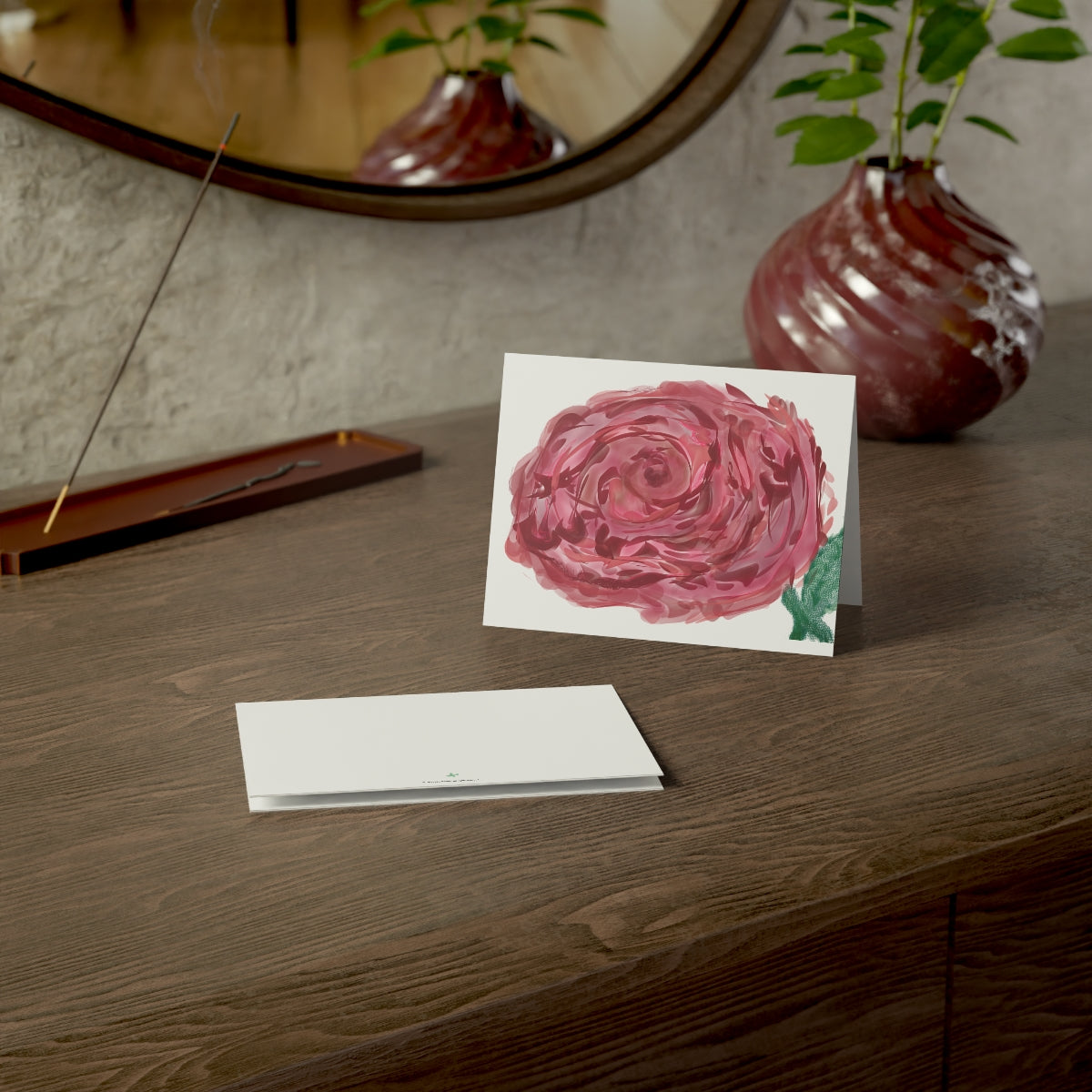 Rose Folded Greeting Card