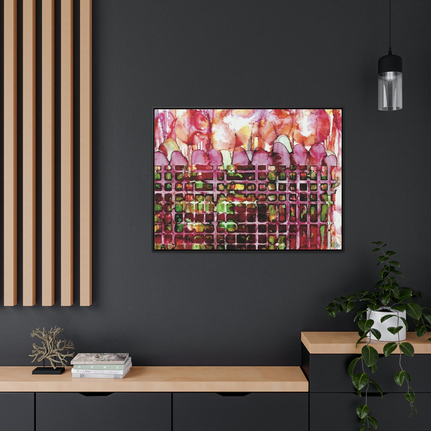 Off the Grid 14 Framed Canvas Print - Alja Design