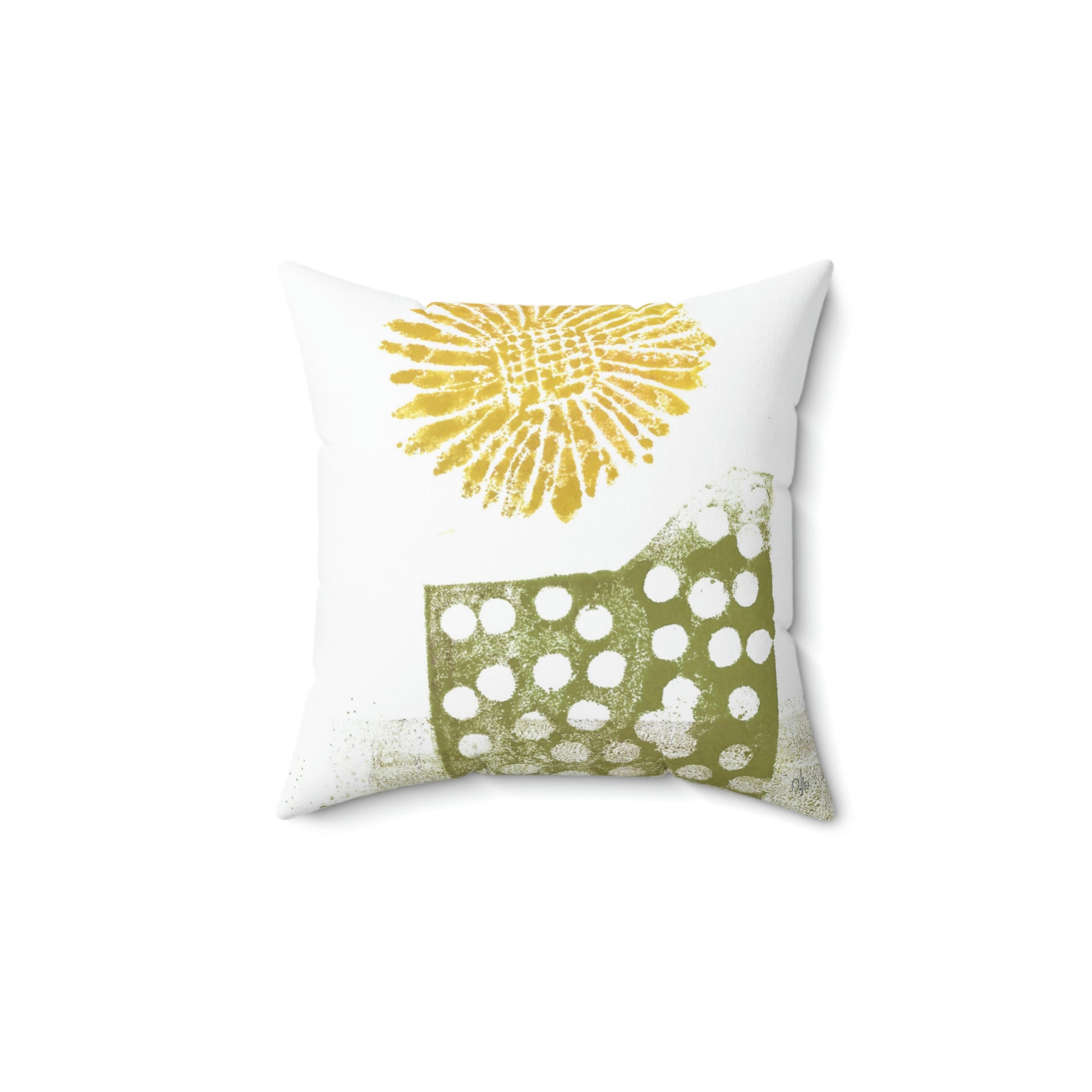 Abstract Flower Square Pillow - Alja Design