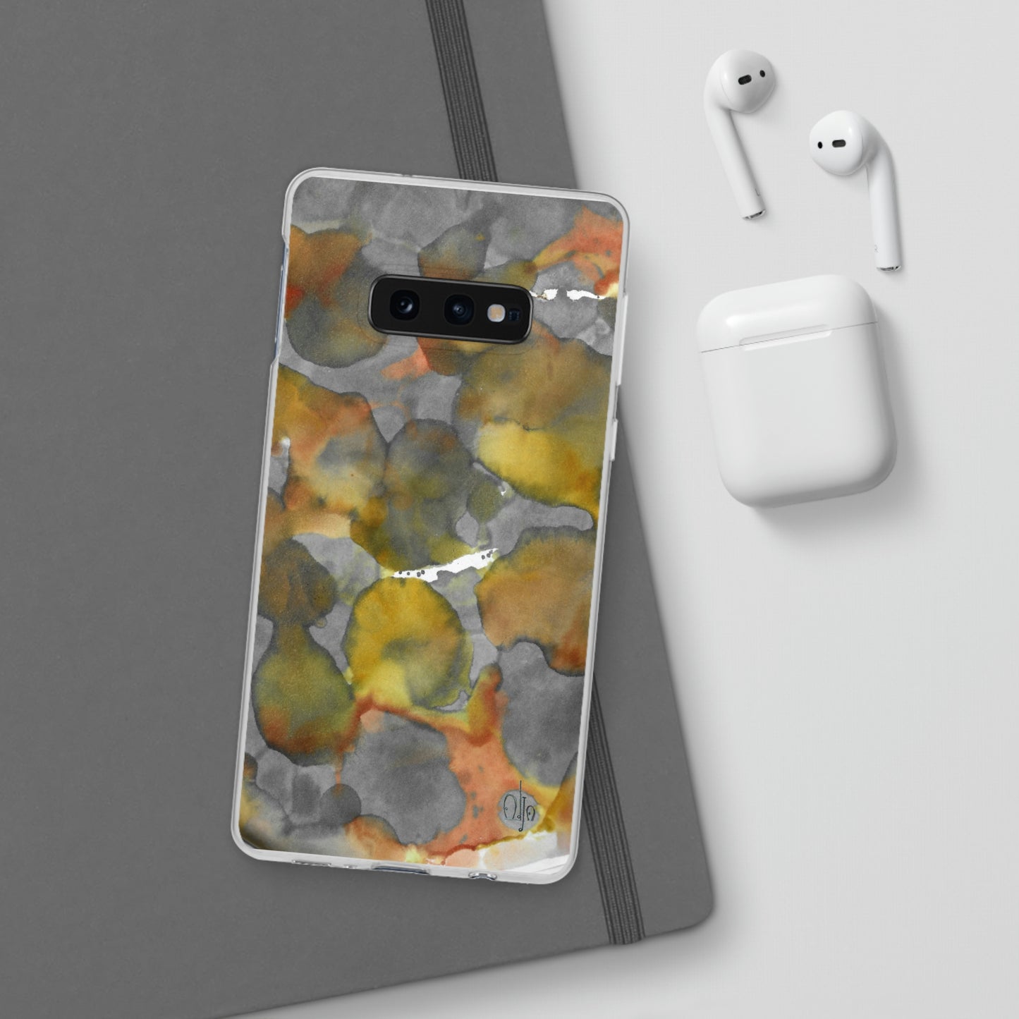 iPhone and Samsung Galaxy Flexi Phone Case Yellow Volcano - Alja Design