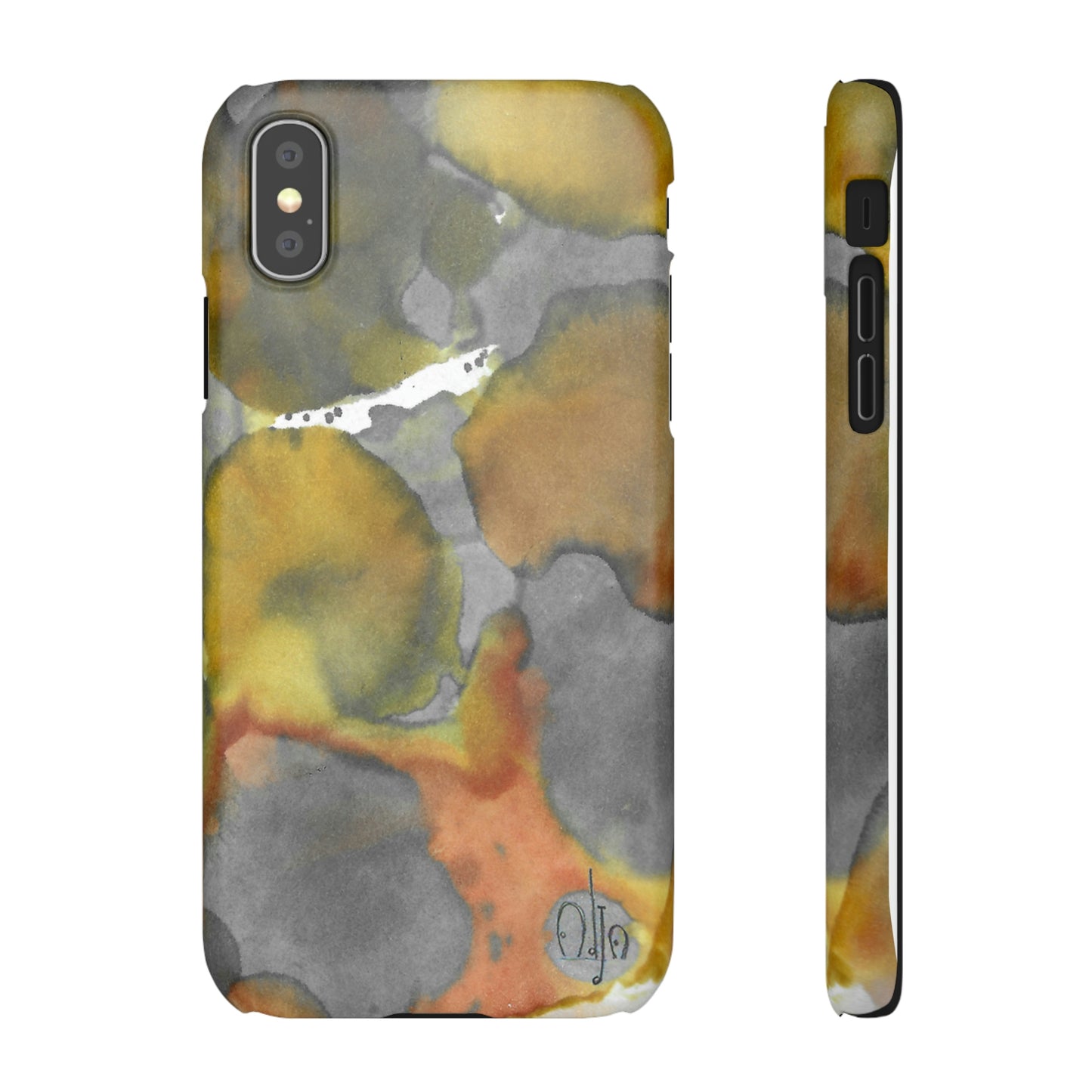 iPhone Samsung Galaxy Pixel5G Snap Case Phone Case Yellow Volcano