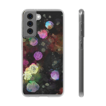 iPhone and Samsung Galaxy  Flexi Phone Case Black Space - Alja Design