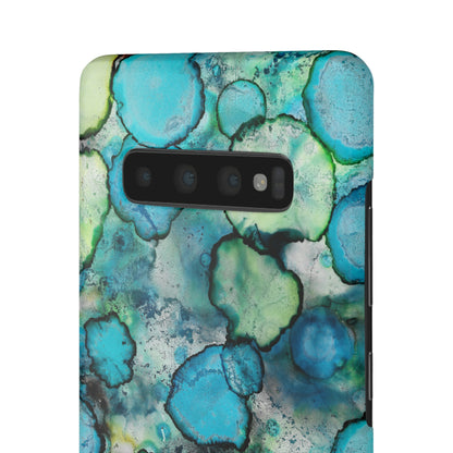 iPhone Samsung Galaxy Pixel5G Snap Case Phone Case Blue Bubbles