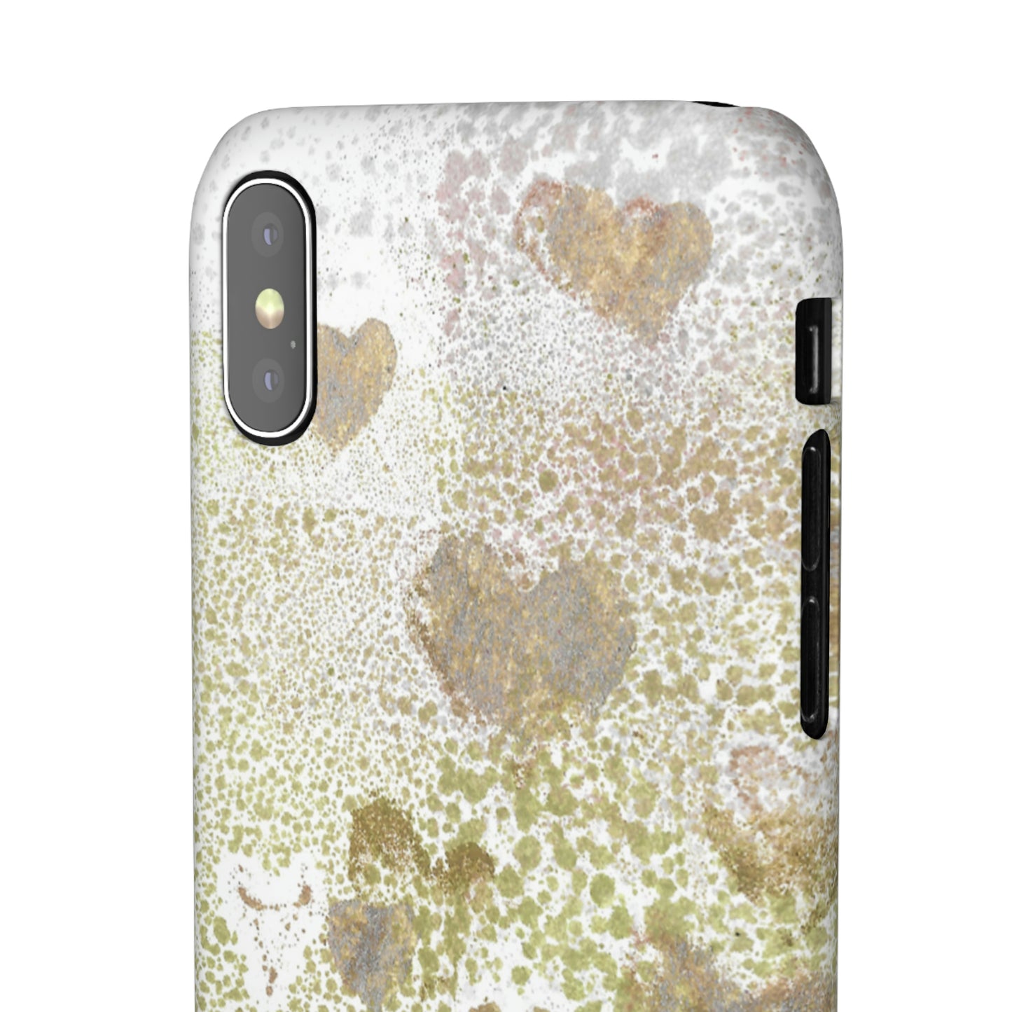 iPhone Samsung Galaxy Pixel5G Snap Case Phone Case Green Hearts