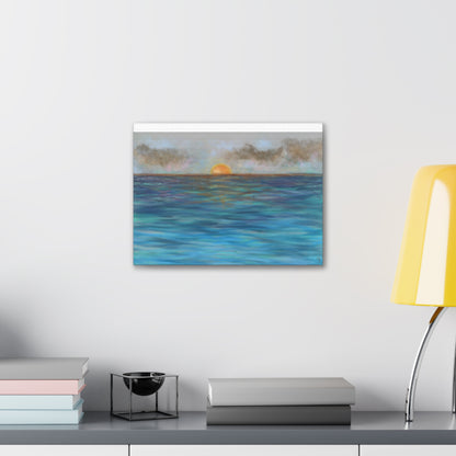 Blue Sunset Canvas Print - Alja Design