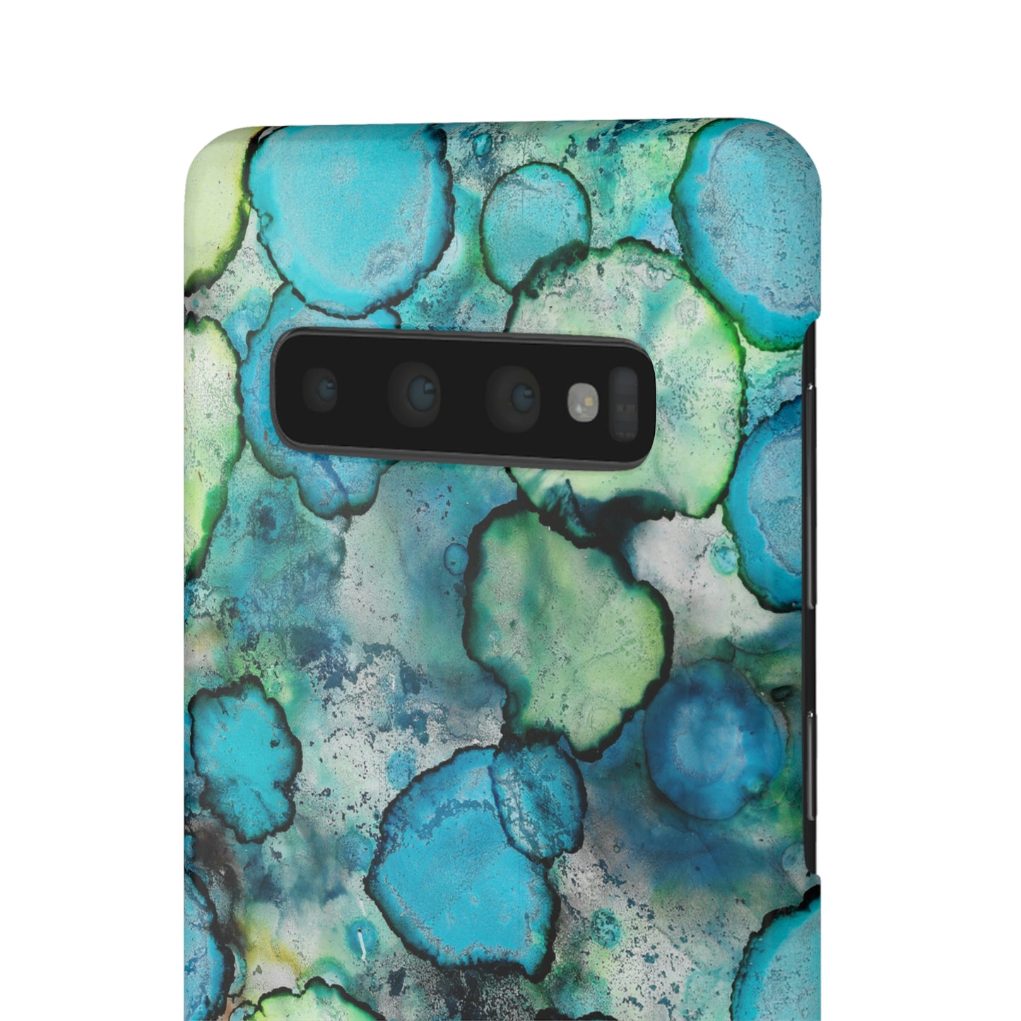 iPhone Samsung Galaxy Pixel5G Snap Case Phone Case Blue Bubbles