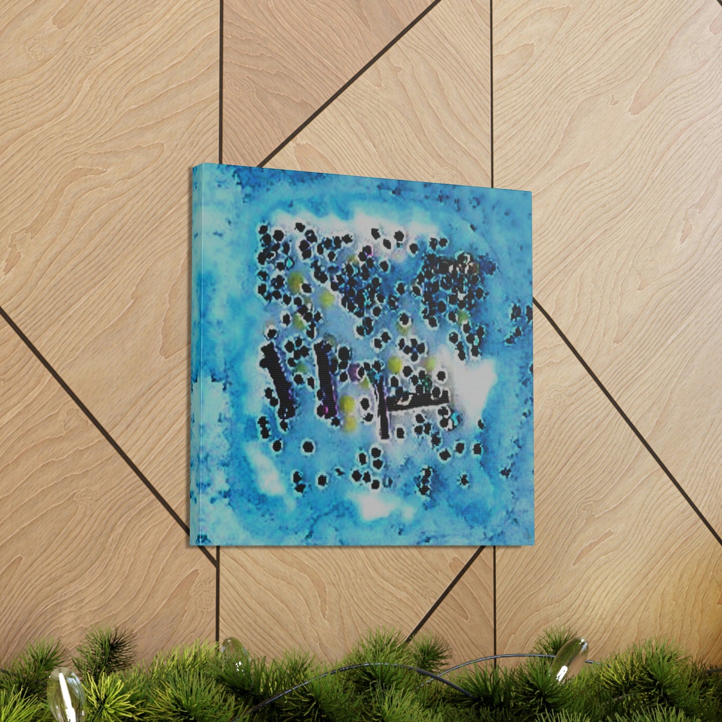 Fractal Blue 3 Canvas Print - Alja Design