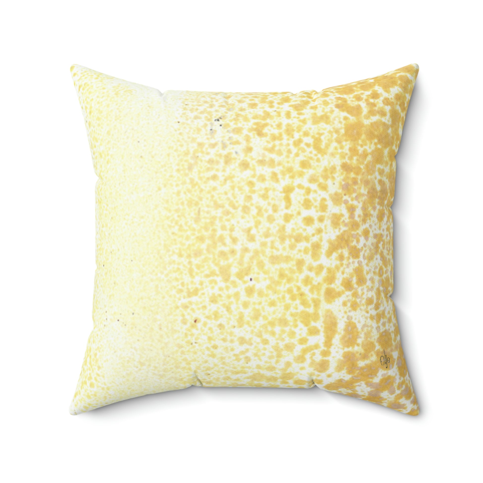 Dark Yellow Grain Square Pillow - Alja Design