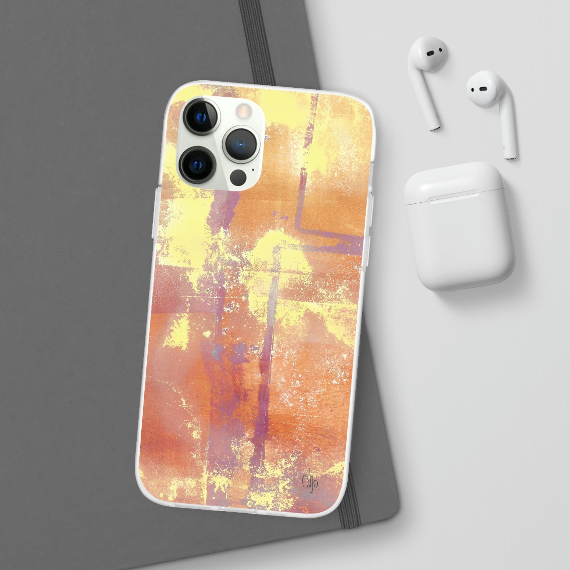 iPhone and Samsung Galaxy Flexi Phone Case Passionate Orange - Alja Design