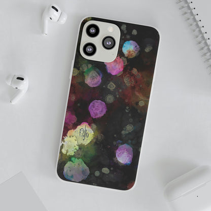 iPhone and Samsung Galaxy  Flexi Phone Case Black Space - Alja Design