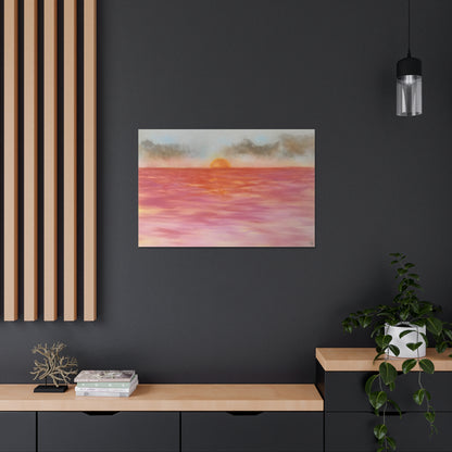 Red Sunset Canvas Print - Alja Design