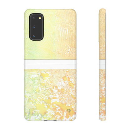 iPhone Samsung Galaxy Pixel5G Snap Case Phone Case Piña Colada with Tropical Waves