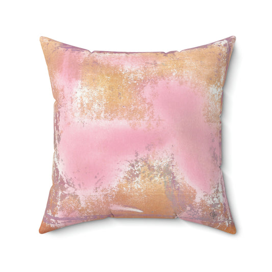 Passionate Pink Square Pillow - Alja Design