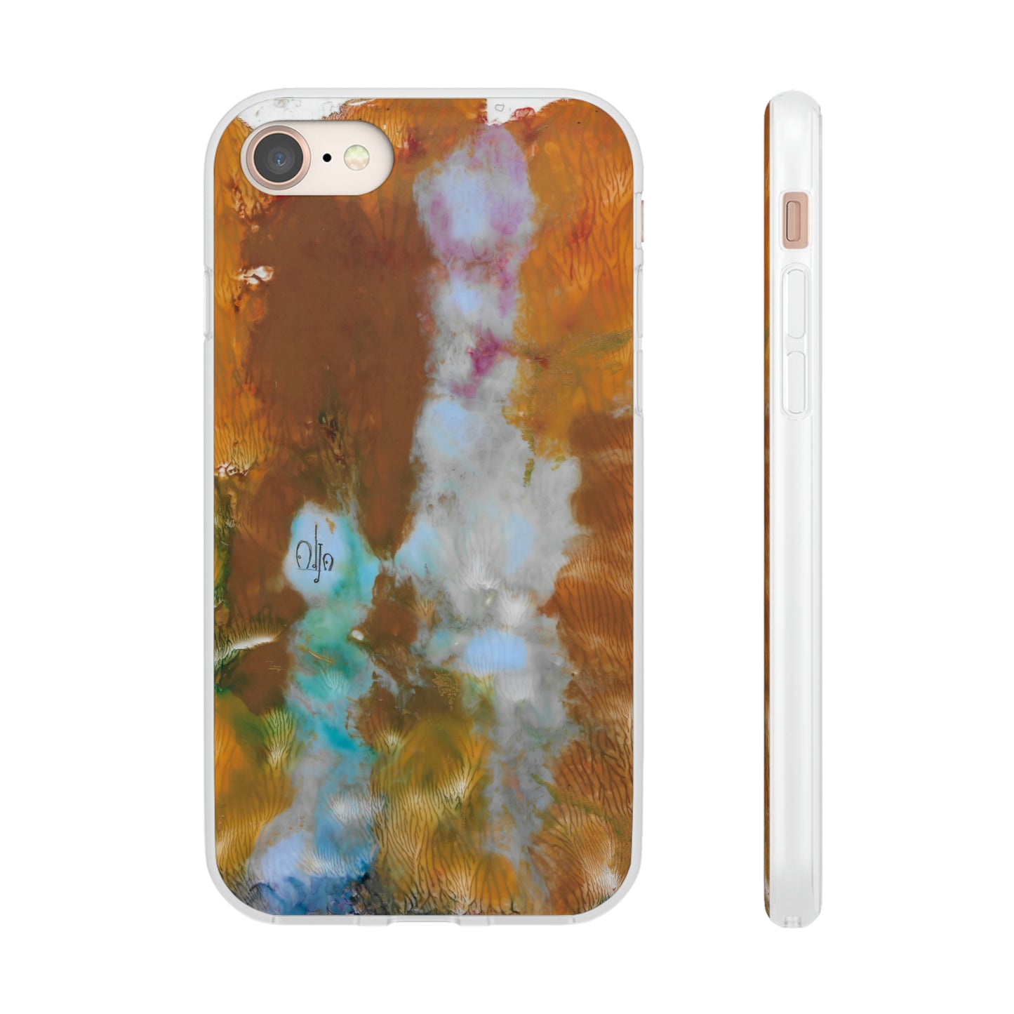 iPhone and Samsung Galaxy Flexi Phone Case Yellow Cascade - Alja Design