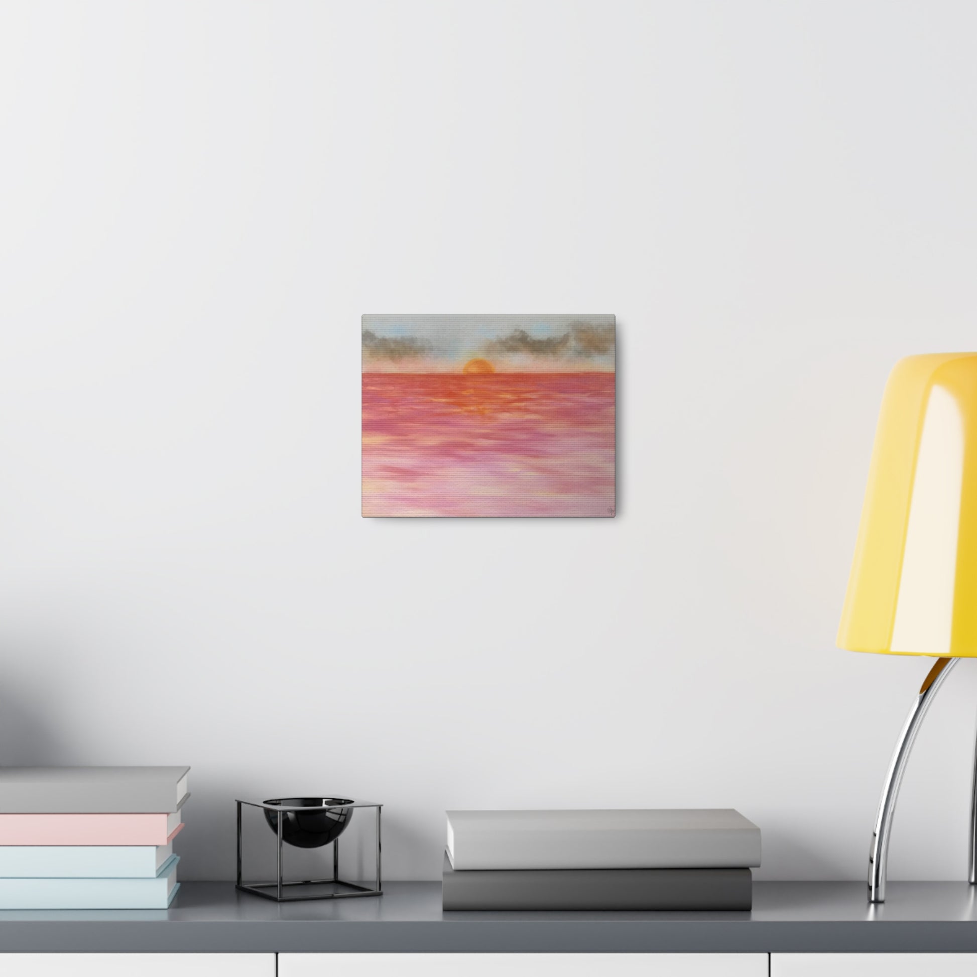 Red Sunset Canvas Print - Alja Design