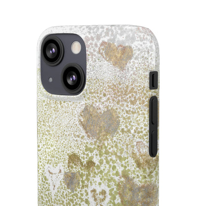 iPhone Samsung Galaxy Pixel5G Snap Case Phone Case Green Hearts