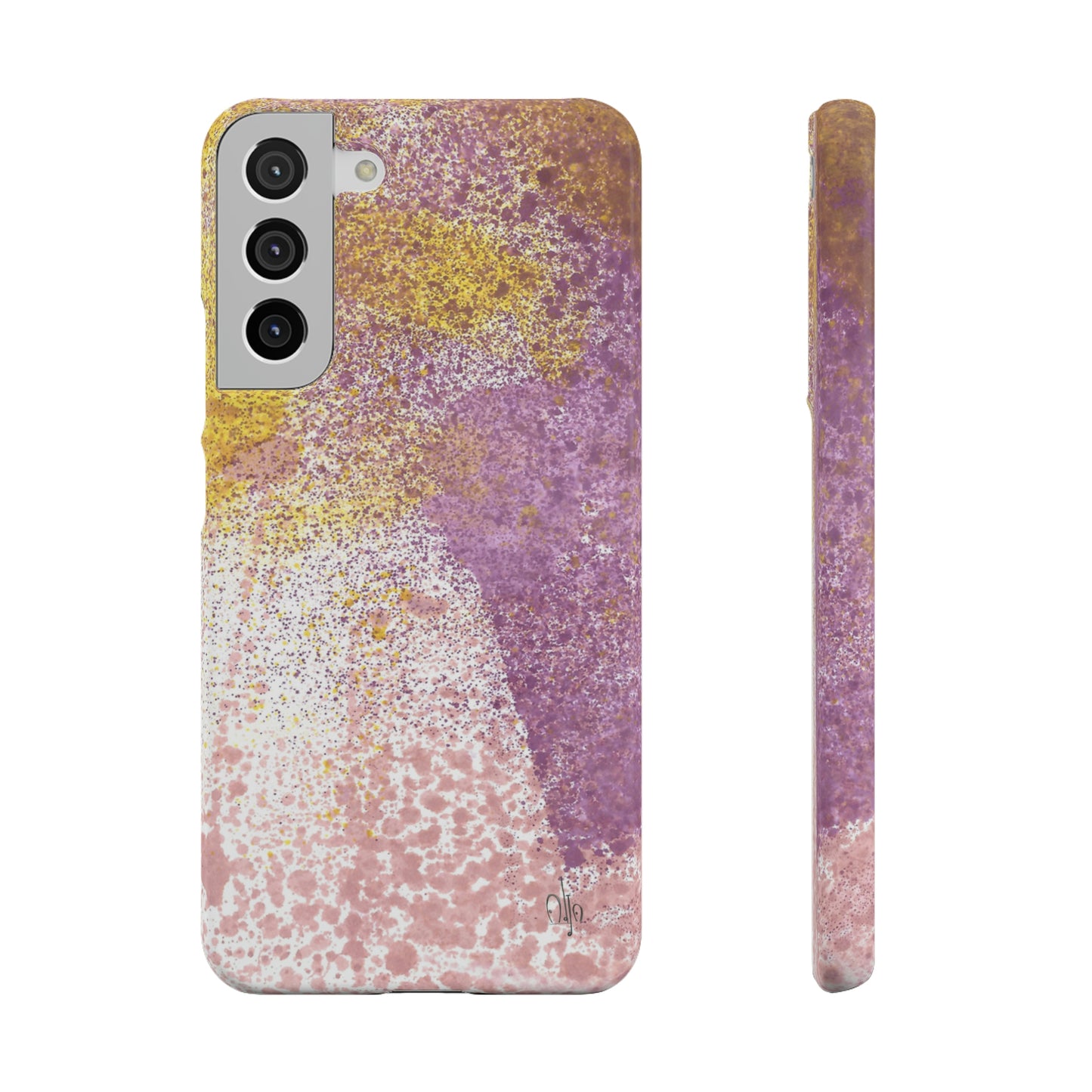 iPhone Samsung Galaxy Pixel5G Snap Case Phone Case Purple Blocks