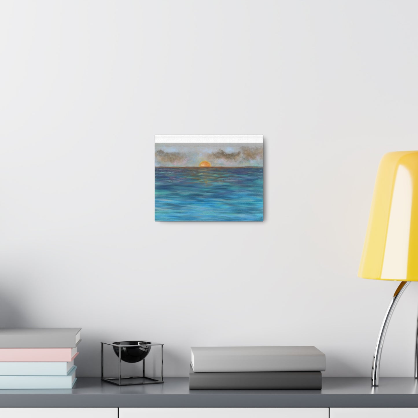 Blue Sunset Canvas Print - Alja Design