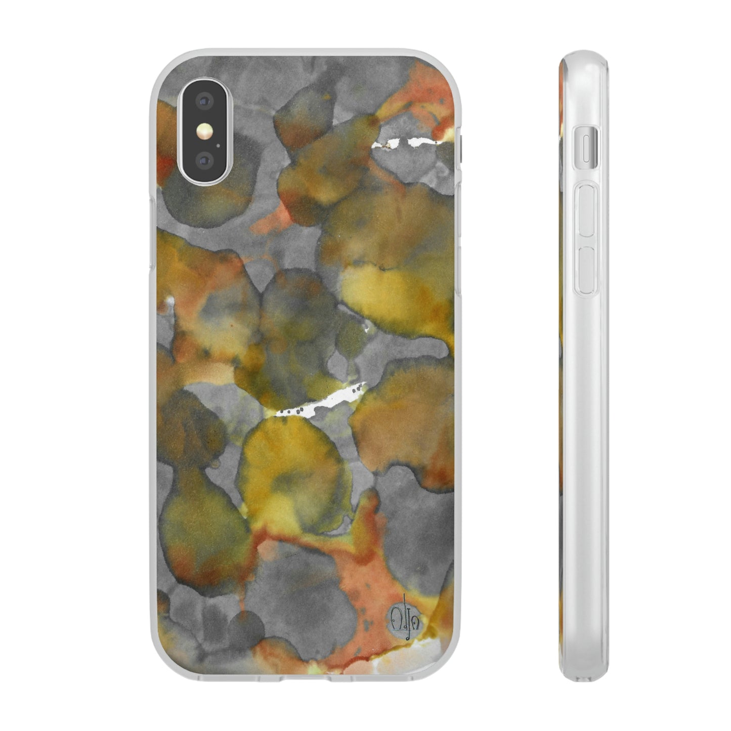 iPhone and Samsung Galaxy Flexi Phone Case Yellow Volcano - Alja Design