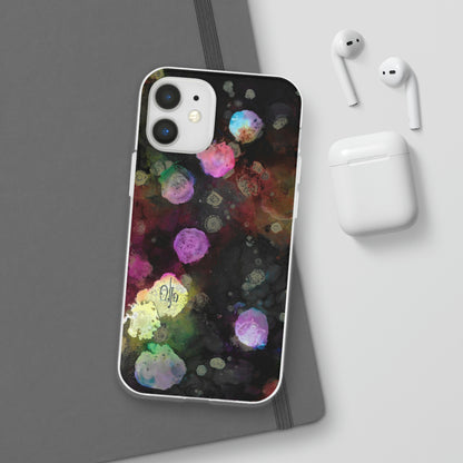 iPhone and Samsung Galaxy  Flexi Phone Case Black Space - Alja Design