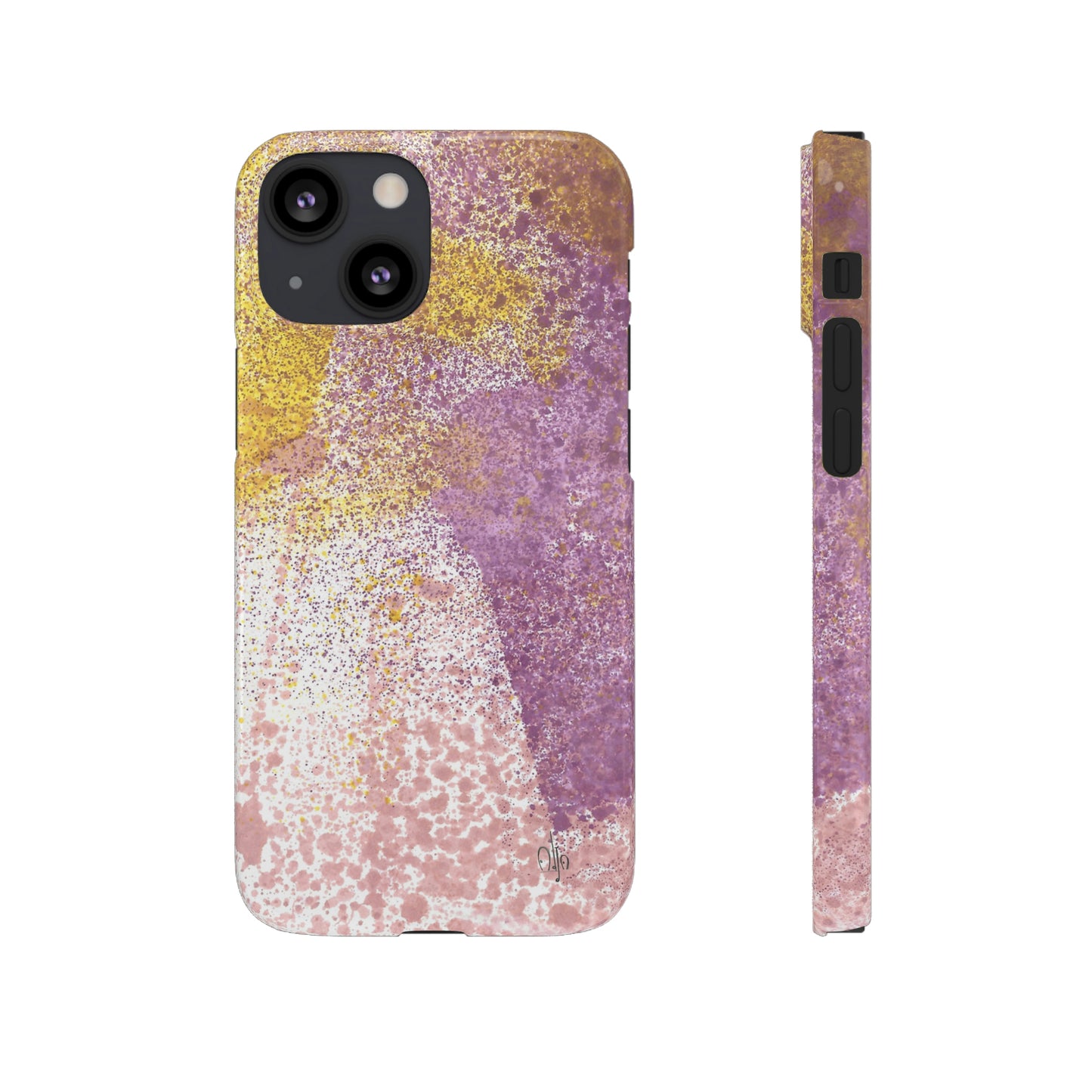 iPhone Samsung Galaxy Pixel5G Snap Case Phone Case Purple Blocks