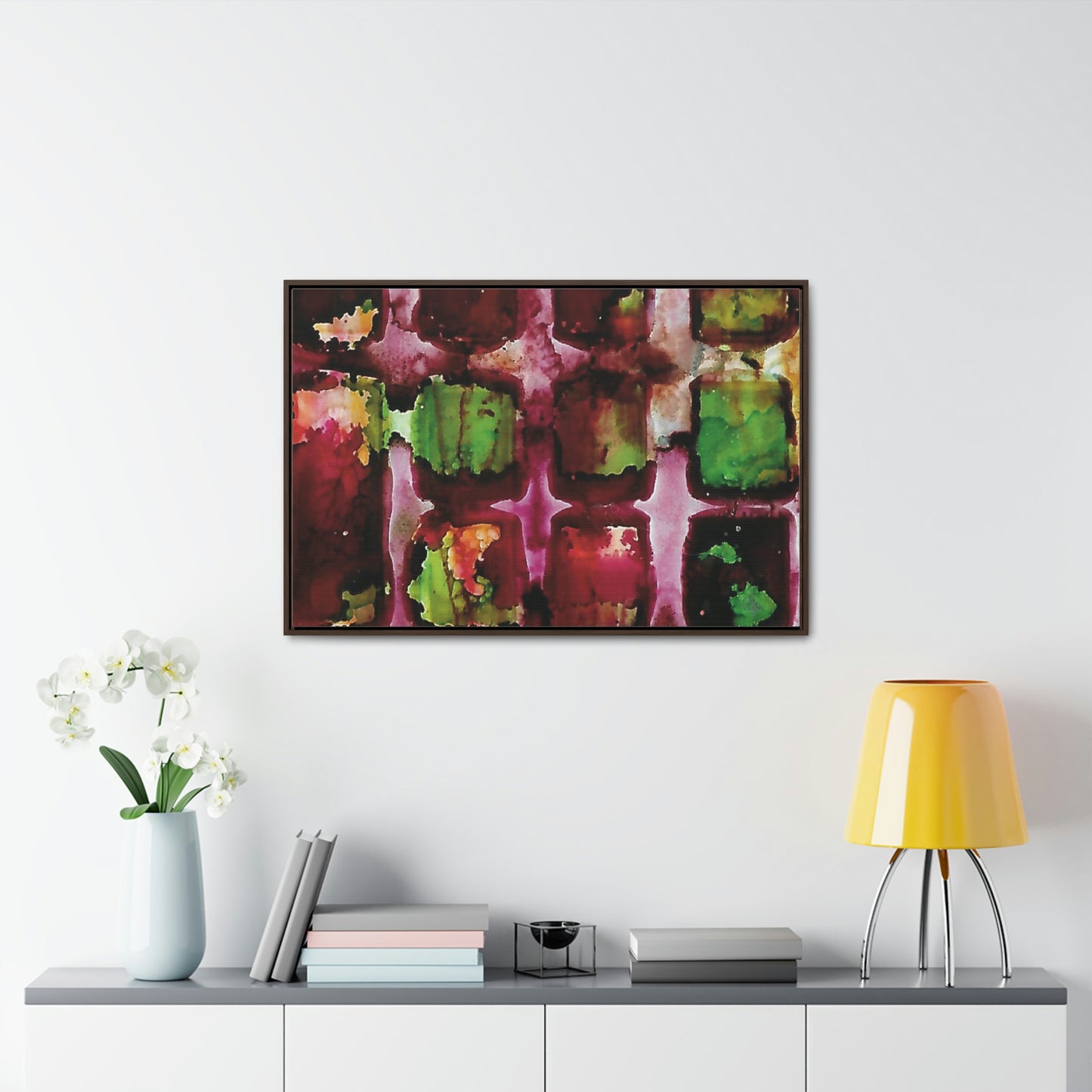 Off the Grid 8 Framed Canvas Print - Alja Design