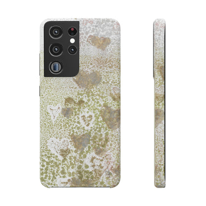 iPhone Samsung Galaxy Pixel5G Snap Case Phone Case Green Hearts