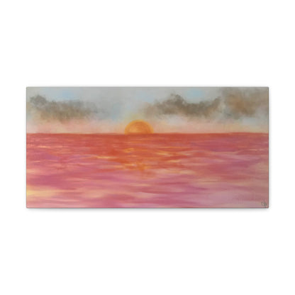 Red Sunset Canvas Print - Alja Design